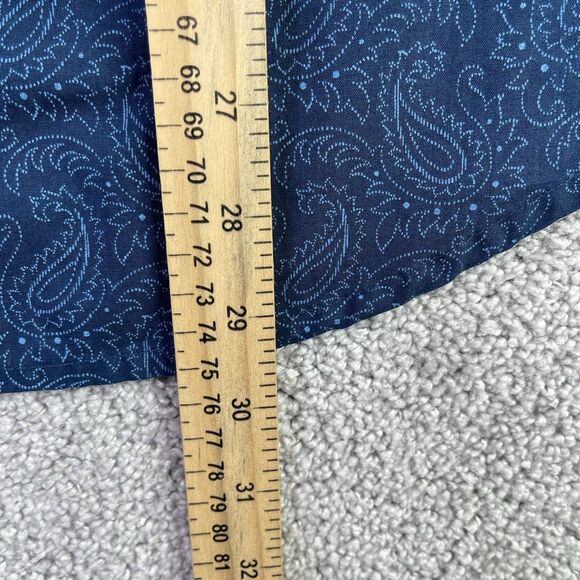 Wrangler Wrancher Shirt Men’s Medium Blue Paisley Pearl Snap Western Cowboy - Picture 9 of 10